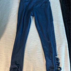 Blue Crop Leggings
